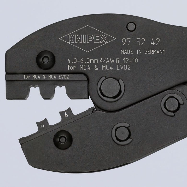 KNIPEX 97 52 42 8 1/2" KNIPEX PreciForce® Crimping Pliers For MC4/MC4 EVO 2 - Mississauga Hardware Centre Inc