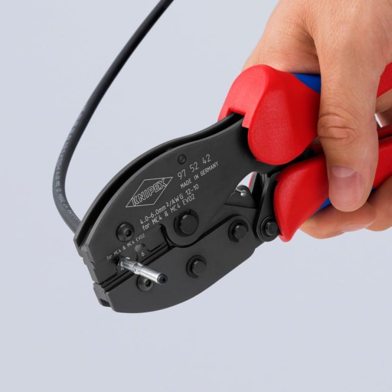 KNIPEX 97 52 42 8 1/2" KNIPEX PreciForce® Crimping Pliers For MC4/MC4 EVO 2 - Mississauga Hardware Centre Inc