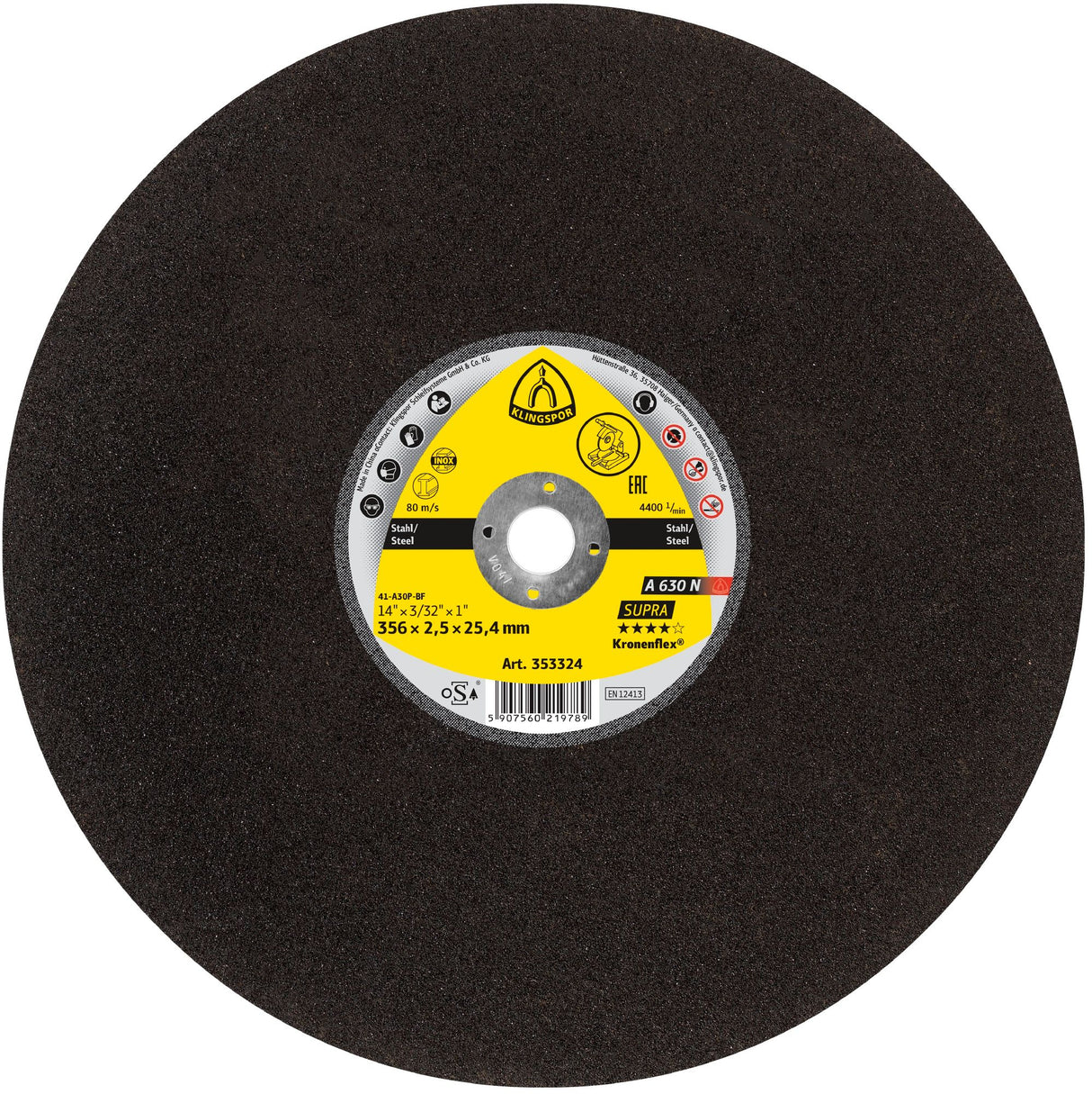 KLINGSPOR 353324 14" x 3/32" x 1" Cut-Off Wheel