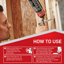 LePage 600ml Gun Grade Quad Foam Window and Door Installation Foam