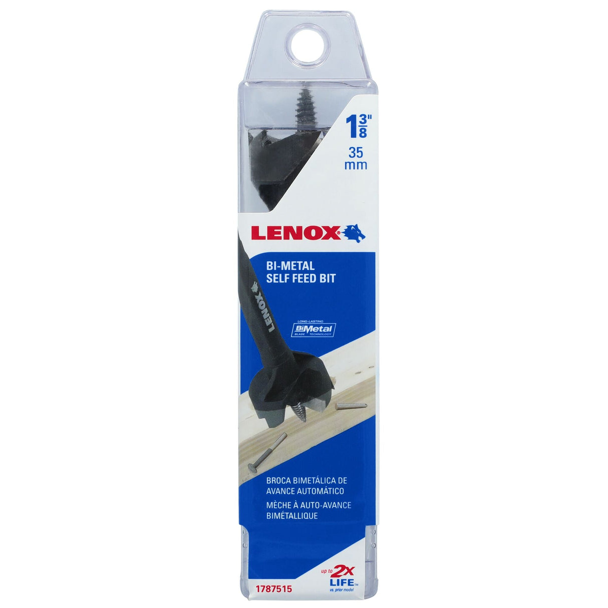 LENOX 1787515 1 - 3/8" Bi - Metal Self - Feed Wood Drill Bits - Mississauga Hardware Centre Inc