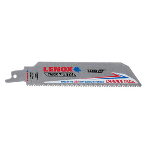 LENOX 2014220 Lazer CT™ Carbide Tipped 6" Reciprocating Saw Blades 8TPI 1/PK - Mississauga Hardware Centre Inc