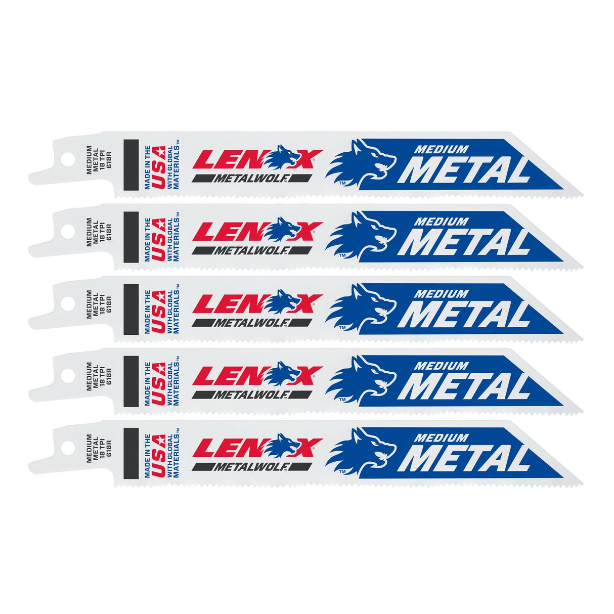 LENOX 20566618R METALWOLF™ WAVE EDGE™ 6" Reciprocating Saw Blades 18 TPI - 5/PK - Mississauga Hardware Centre Inc