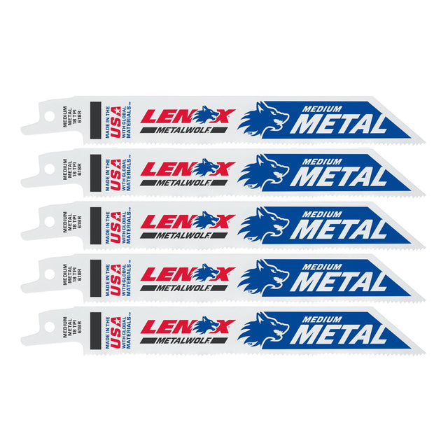 LENOX 20566618R METALWOLF™ WAVE EDGE™ 6" Reciprocating Saw Blades 18 TPI - 5/PK - Mississauga Hardware Centre Inc