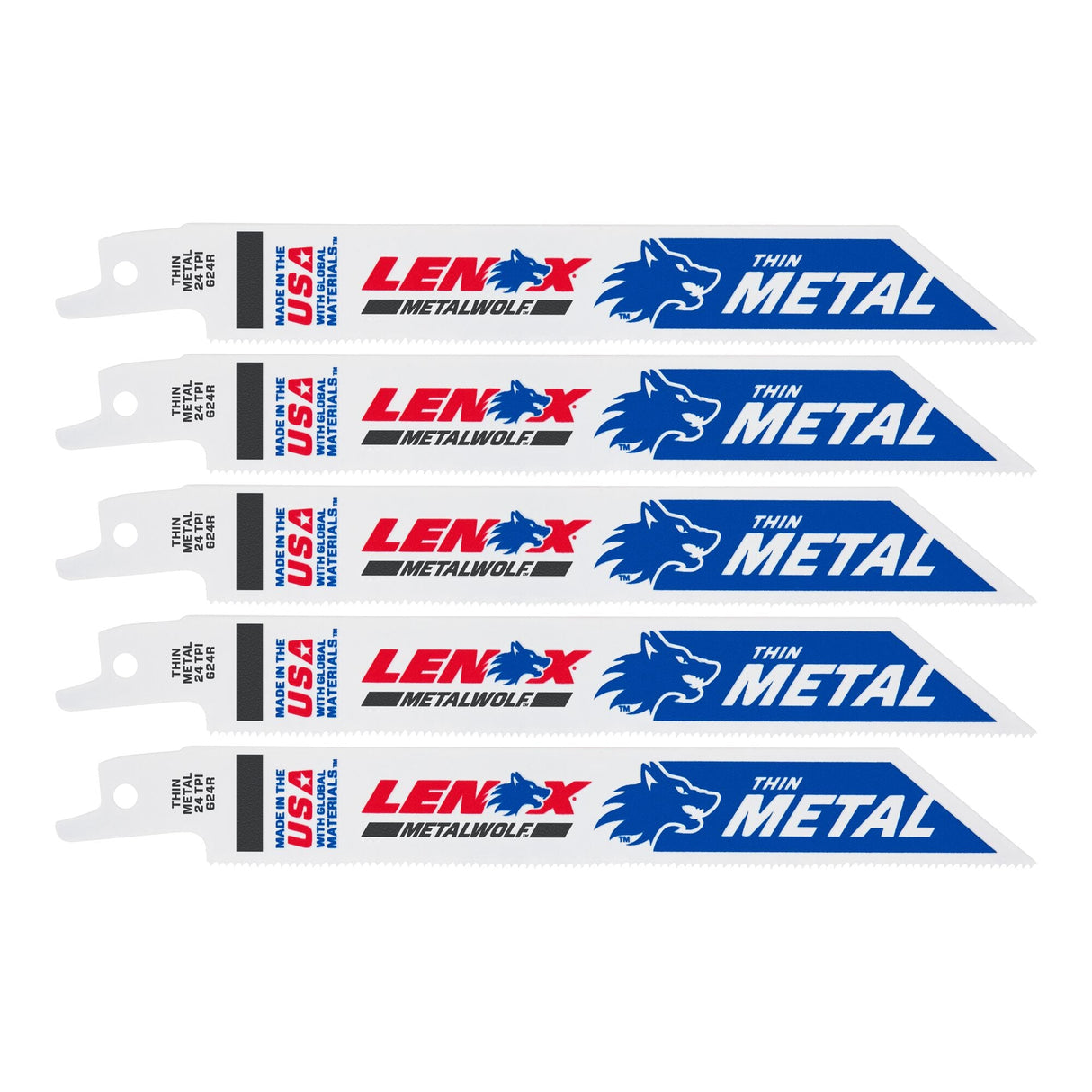 LENOX 20568624R METALWOLF™ WAVE EDGE™ 6" Reciprocating Saw Blades 24 TPI - 5/PK - Mississauga Hardware Centre Inc