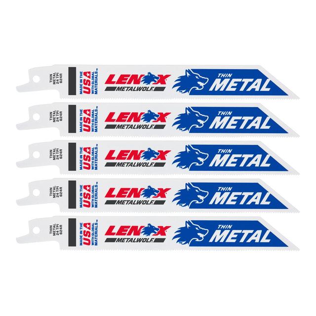 LENOX 20568624R METALWOLF™ WAVE EDGE™ 6" Reciprocating Saw Blades 24 TPI - 5/PK - Mississauga Hardware Centre Inc