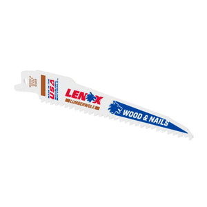 LENOX 20572656R LUMBERWOLF™ 6" Reciprocating Saw Blades 6 TPI - 5/PK - Mississauga Hardware Centre Inc