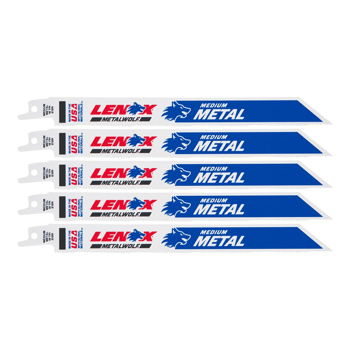 LENOX 20578818R METALWOLF™ WAVE EDGE™ 8" Reciprocating Saw Blades 18 TPI - 5/PK - Mississauga Hardware Centre Inc
