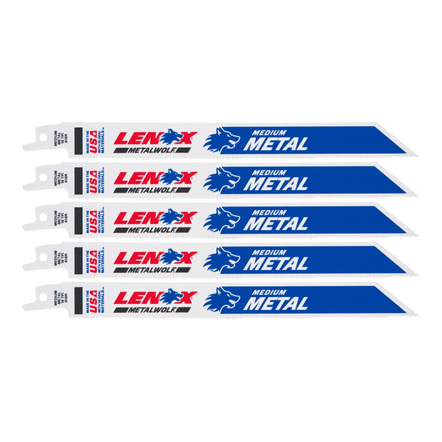 LENOX 20578818R METALWOLF™ WAVE EDGE™ 8" Reciprocating Saw Blades 18 TPI - 5/PK - Mississauga Hardware Centre Inc