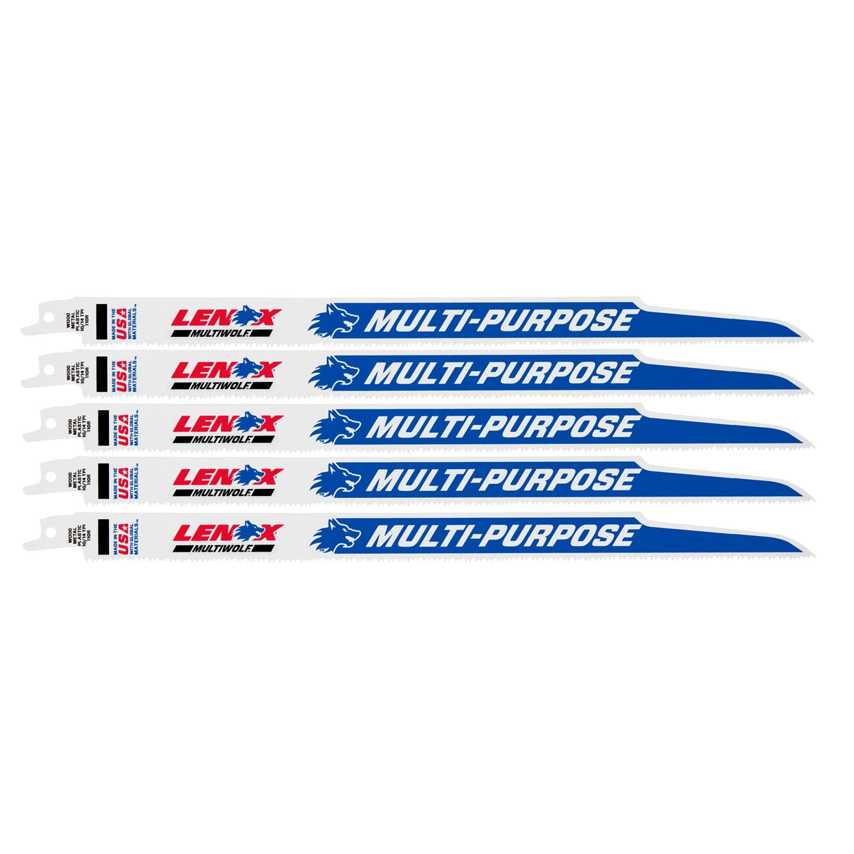 LENOX 20583110R MULTIWOLF™ WAVE EDGE™ 12" Reciprocating Saw Blades 10/14 TPI - 5/PK - Mississauga Hardware Centre Inc