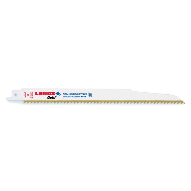 LENOX 21060656GR Gold® Power Arc® Curved Wood Cutting 6" Reciprocating Saw Blades 6TPI 5/PK - Mississauga Hardware Centre Inc