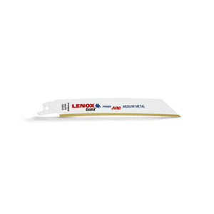 LENOX 21069618GR Gold® Power Arc® Curved Metal Cutting Reciprocating Saw Blades 6" 18TPI 5/PK - Mississauga Hardware Centre Inc