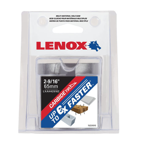 LENOX LXAH429162 | 2 9/16 in Multi - Material Carbide Tipped Hole Saws - Mississauga Hardware Centre Inc