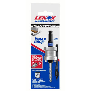 LENOX LXAH9912CPBM SNAP - BACK® Quick Change Hole Saw Arbors 2L 13mm 31.8 - 158.8mm - Mississauga Hardware Centre Inc