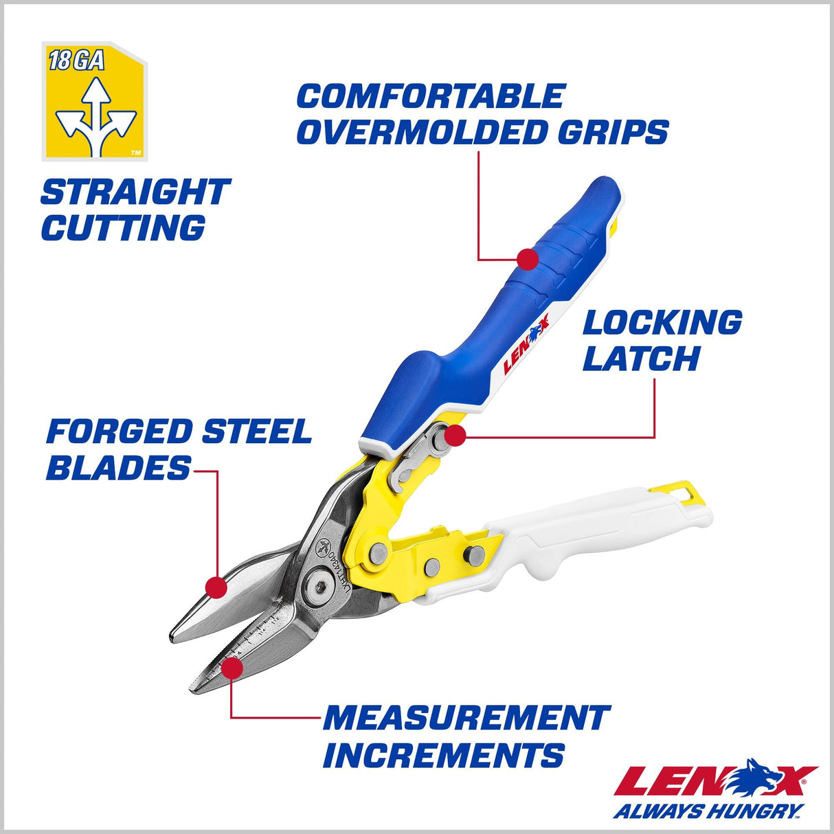 LENOX LXHT14340 Straight Aviation Snips - Mississauga Hardware Centre Inc