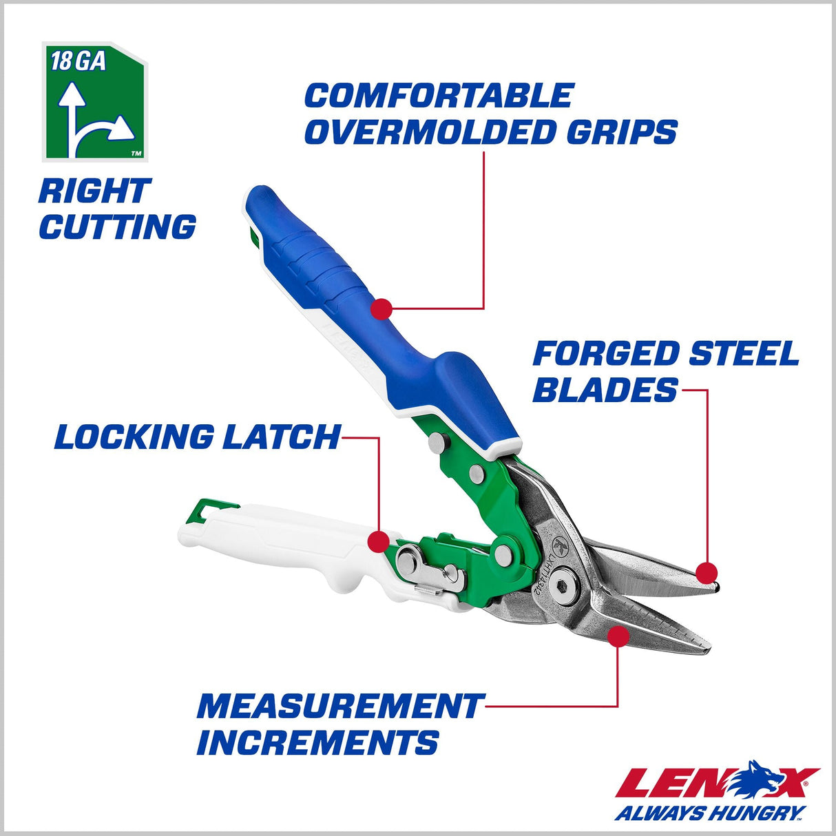 LENOX LXHT14342 Right Aviation Snips - Mississauga Hardware Centre Inc