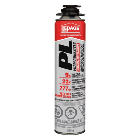 LePage 598g Gun Grade PL Subfloor Foam Adhesive - Mississauga Hardware Centre Inc