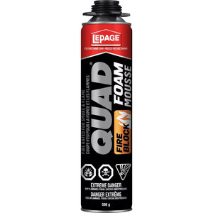 LePage 598g Quad Fire Block Orange Insulating Foam Sealant - Mississauga Hardware Centre Inc
