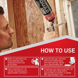 LePage 600ml Gun Grade Quad Foam Window and Door Installation Foam - Mississauga Hardware Centre Inc