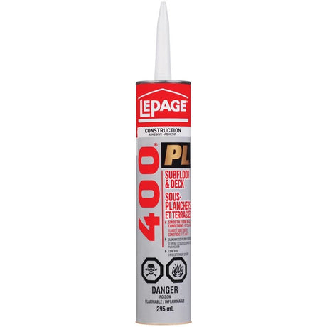 Lepage PL400 300ml Subfloor Adhesive - Mississauga Hardware Centre Inc