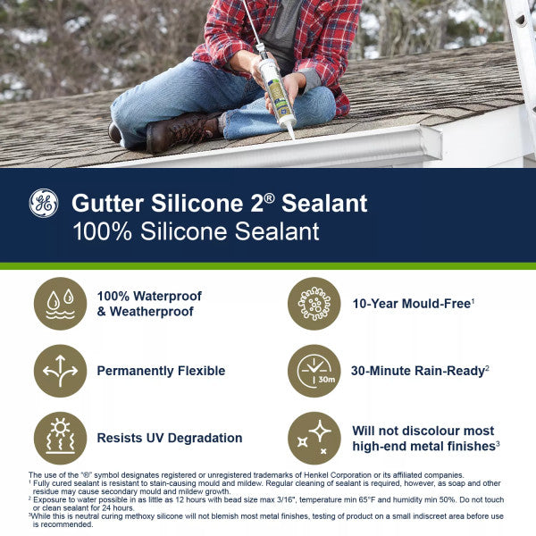 GE 300ml Gutter Silicone -Clear