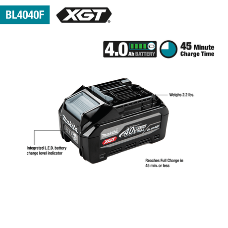 Makita BL4040F 40V max XGT® 4.0Ah High Power Battery - Mississauga Hardware Centre Inc