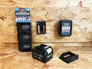 StealthMount BM-MK12-BLK-6 Battery Mounts for Makita 10.8v / 12v CXT (6 Pack) Black