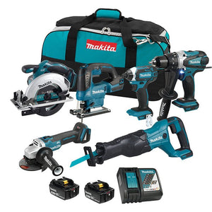 Makita DLX6123M 18V LXT 6 Tool 4amp Battery Combo Kit - Mississauga Hardware Centre Inc