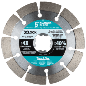 Makita E - 07238 X‑LOCK 5" Segmented Diamond Blade for Masonry Cutting - Mississauga Hardware Centre Inc