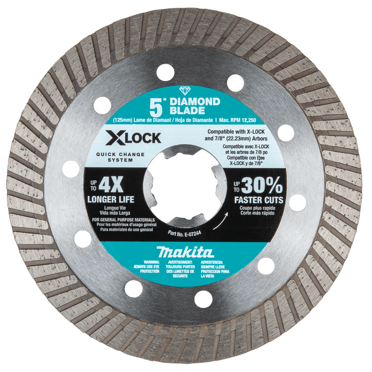 Makita E - 07244 X‑LOCK 5" Turbo Rim Diamond Blade for Masonry Cutting - Mississauga Hardware Centre Inc