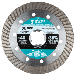 Makita E - 07244 X‑LOCK 5" Turbo Rim Diamond Blade for Masonry Cutting - Mississauga Hardware Centre Inc