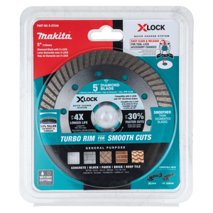 Makita E - 07244 X‑LOCK 5" Turbo Rim Diamond Blade for Masonry Cutting - Mississauga Hardware Centre Inc