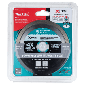 Makita E - 07406 X‑LOCK 5" Continuous Rim Diamond Blade for Ceramic and Granite Cutting - Mississauga Hardware Centre Inc