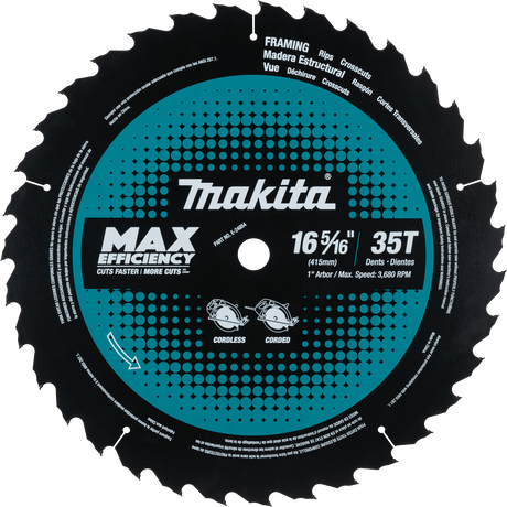 Makita E - 24854 16‑5/16" 35T Carbide‑Tipped Max Efficiency Circular Saw Blade - Mississauga Hardware Centre Inc