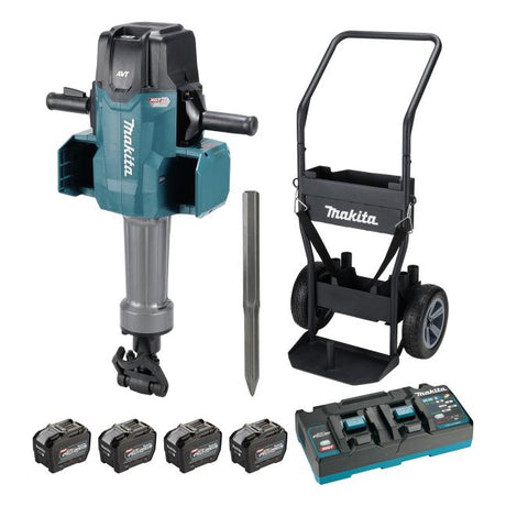 MAKITA HM004GL401 80V(40Vx2)max XGT BL 70 LBS Breaker Hammer Kit With Cart - Mississauga Hardware Centre Inc
