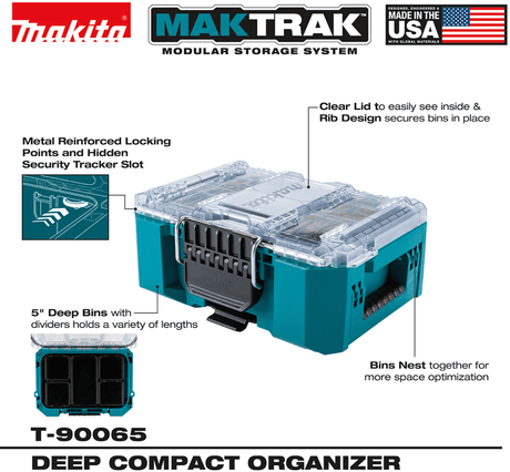 Makita MAKTRAK™ Deep Compact Organizer - Mississauga Hardware Centre Inc