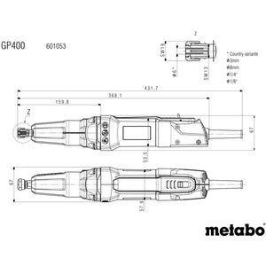METABO 601053420 GP 400 Die grinder | (110 - 120 V / AC/DC 0/50/60 Hz) - Mississauga Hardware Centre Incmetabo601053420