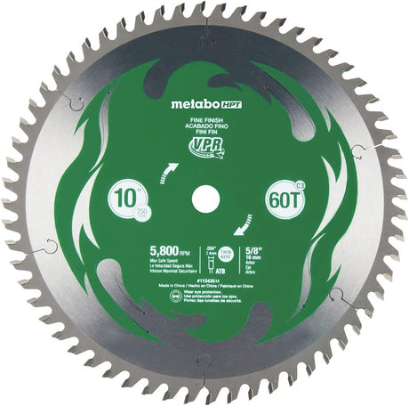metabo HPT 10" 60T Carbide Blade - Mississauga Hardware Centre Inc