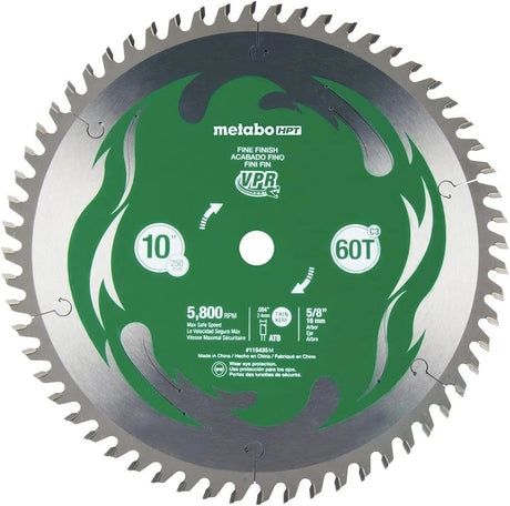 metabo HPT 10" 60T Carbide Blade - Mississauga Hardware Centre Inc