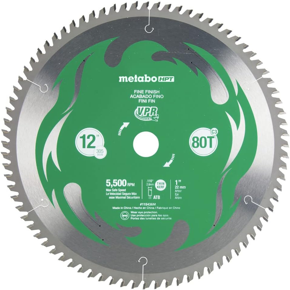 metabo HPT 12" 80T Carbide Blade - Mississauga Hardware Centre Inc