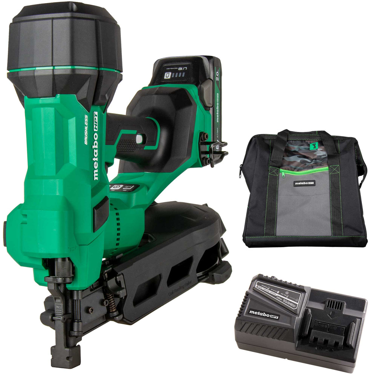 metabo HPT 18V MultiVolt™ Brushless 1 - 3/4" Coil Roofing Nailer Kit - Mississauga Hardware Centre Inc