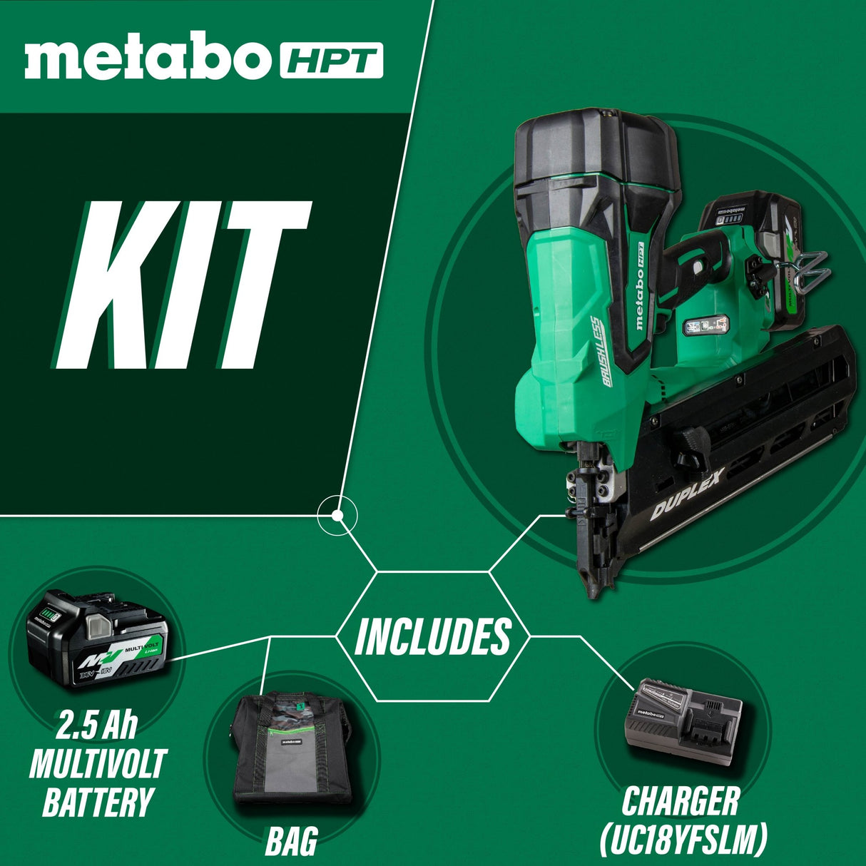 metabo HPT 36V 3 - 1/2 Inch Duplex Nailer - Mississauga Hardware Centre Inc