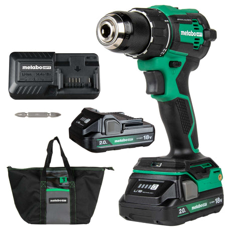 metabo HPT DS18DEXM 18V MultiVolt™ 1/2" Cordless Brushless Driver Drill Kit - Mississauga Hardware Centre Inc