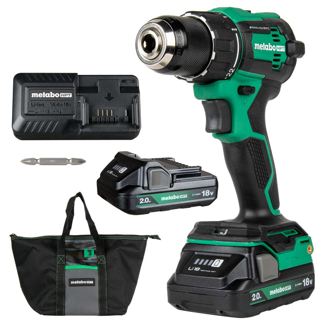 metabo HPT DS18DEXM 18V MultiVolt™ 1/2" Cordless Brushless Driver Drill Kit - Mississauga Hardware Centre Inc