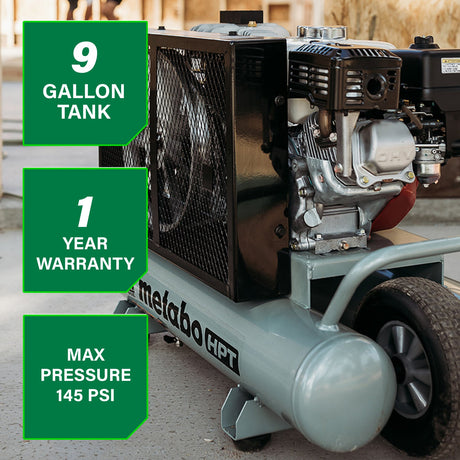 metabo HPT EC2610EAM 9 Gallon Gas Powered Wheelbarrow Air Compressor - Mississauga Hardware Centre Incmetabo HPTEC2610EAM