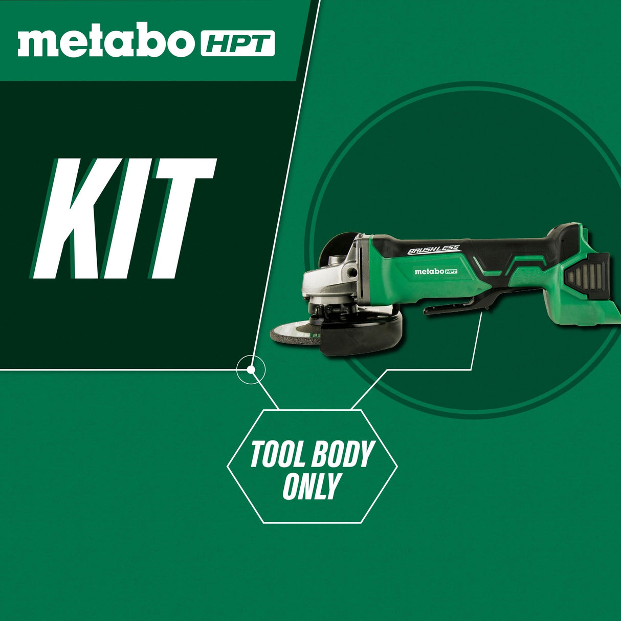 metabo HPT G18DBALQ4M 18V 4 - 1/2 Inch Brushless Angle Grinder (Tool Body Only) - Mississauga Hardware Centre Inc