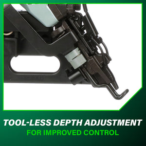 metabo HPT NT65MA4M 2 - 1/2 Inch 15 Gauge Angled Finish Nailer with Air Duster - Mississauga Hardware Centre Inc