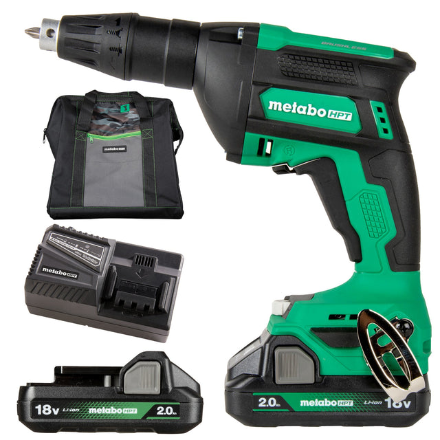 metabo HPT W18DAQAM 18V MULTIVOLT™ CORDLESS DRYWALL SCREW GUN KIT - Mississauga Hardware Centre Inc