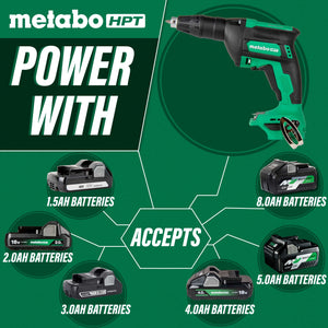 metabo HPT W18DAQAM 18V MULTIVOLT™ CORDLESS DRYWALL SCREW GUN KIT - Mississauga Hardware Centre Inc