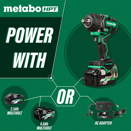 metabo HPT WR36DEM 36V MultiVolt™ 1/2 Inch Mid - Torque Impact Wrench Kit - Mississauga Hardware Centre Inc